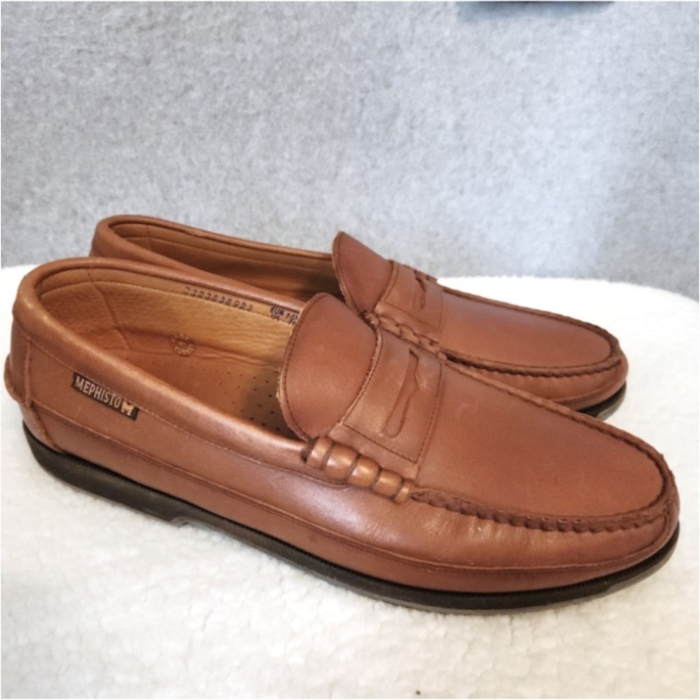 Mephisto Spinnaker Leather‎ Loafers Men's 11 US 10.5 EU Brown Air Relax